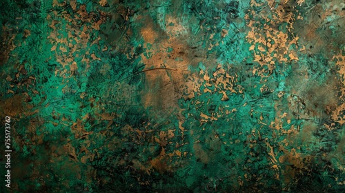 Earthy bronze and forest green textured background, conveying strength and growth. © furyon