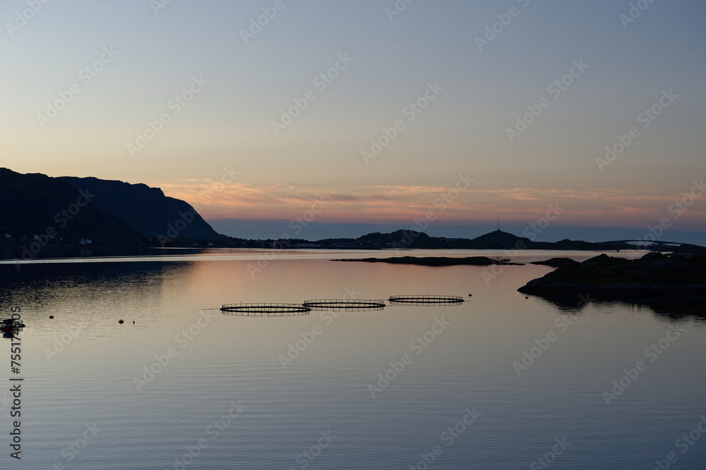 Fototapeta premium sunset over the bay