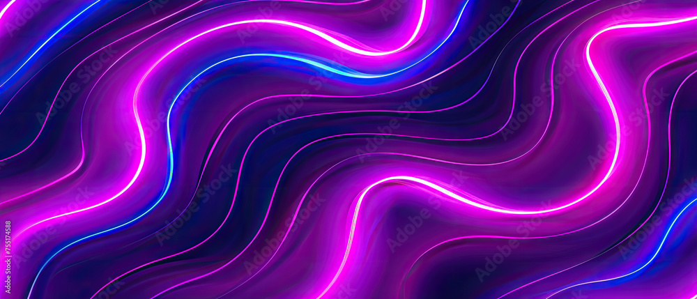 Captivating image of swirling purple lines with neon blue accents on a dark background, simulating a fluid-like motion Captivating image of swirling purple lines with neon blue accents on a dark background, simulating a fluid-like motion