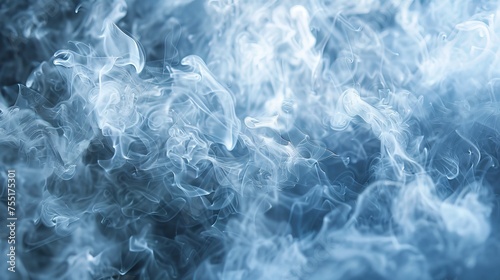 Frozen, crystalline smoke shards against a stark, icy background, highlighted by cold ground light.