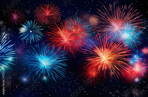 Colorful fireworks in the sky Illustration © IgnacioJulian
