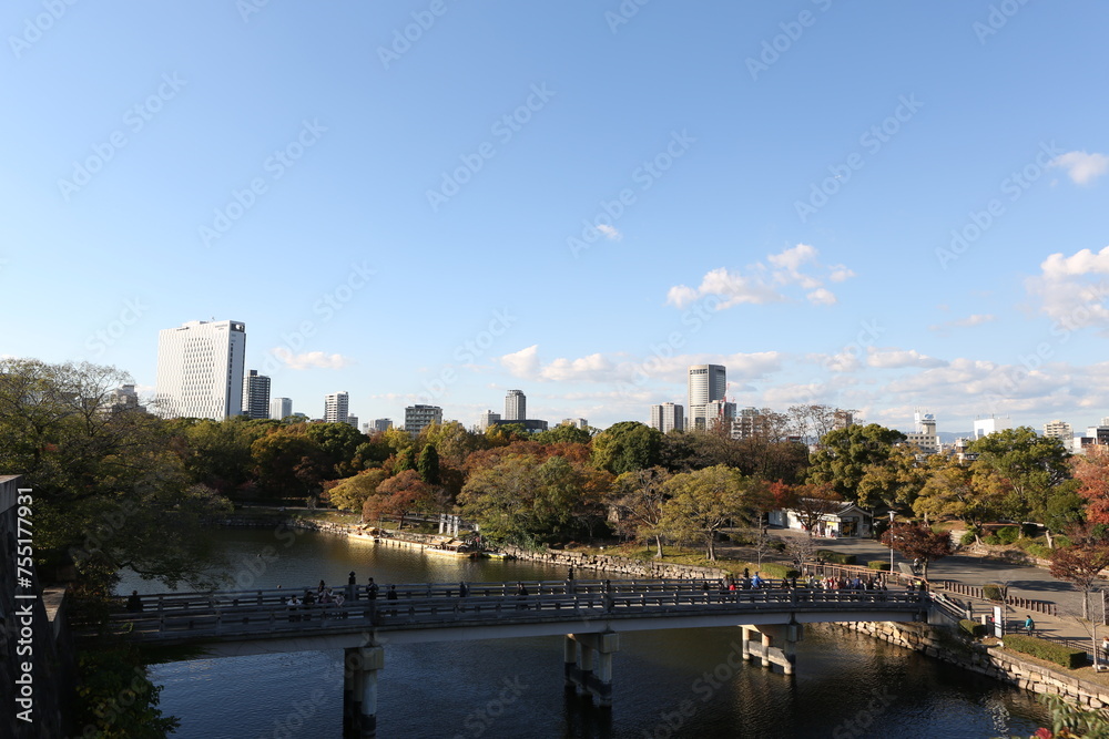 Osaka skylines. High quality photo
