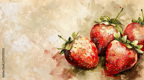 Strawberries art