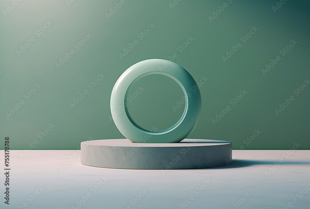 a green circle sculpture was designed a green circle sculpture was designed
