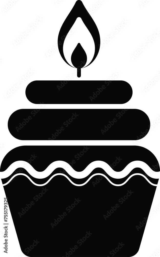 Obraz premium Cupcake icon transparent background. Vector Illustration.