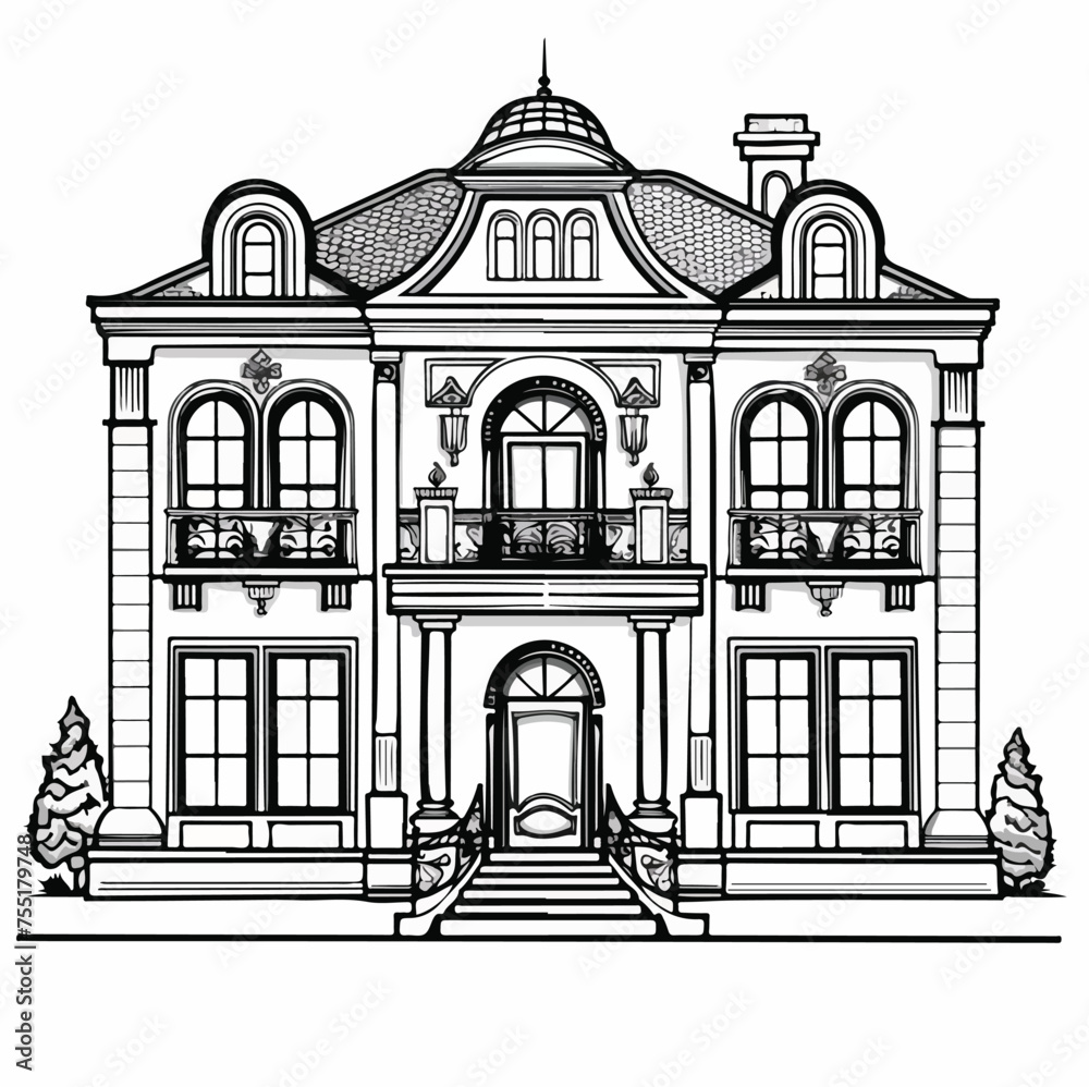 illustration of a building illustration of a building