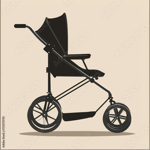 silhouette of a stroller