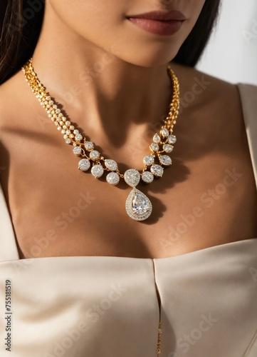 Diamond jewelry luxury and fashion jewelry. ai generative