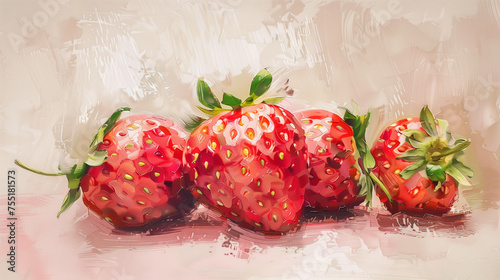 Strawberries art