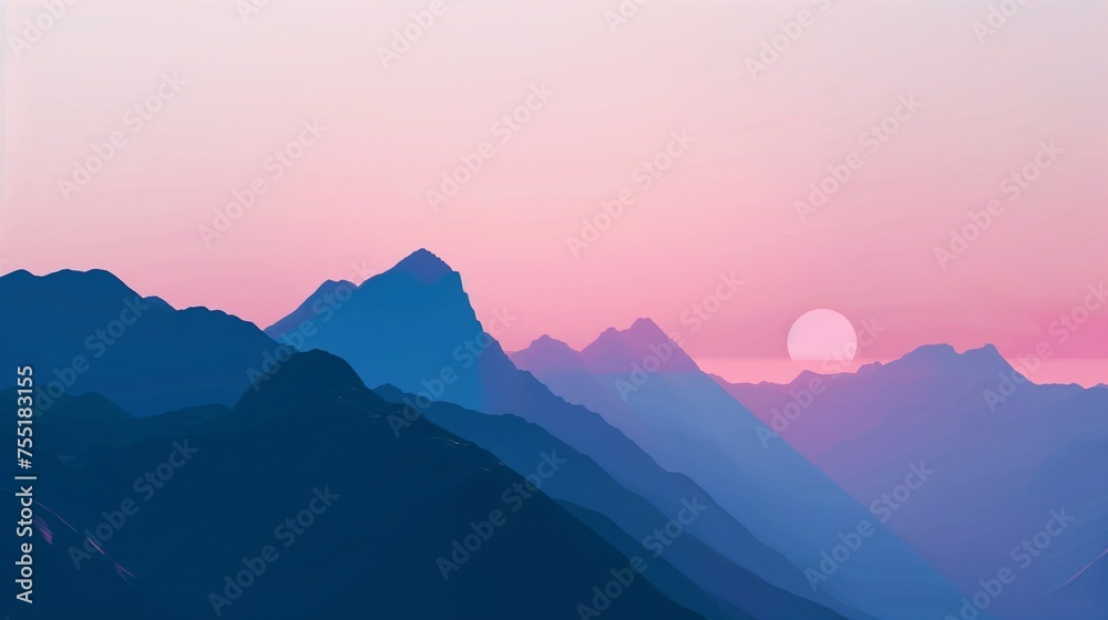 sunset in the mountains sunset in the mountains