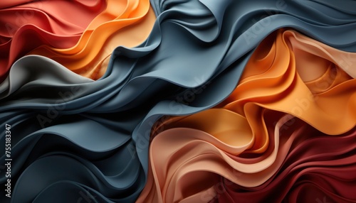 Modern, Soft Pop, squishy textures on dark gray background. Abstract Waves of Color, Flowing Curves and Bold Hues. 