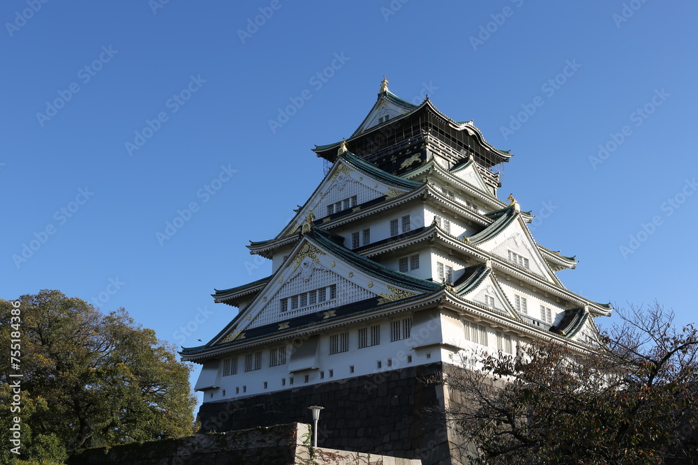 Osaka Castle, one of the largest castles in Japan. High quality photo Osaka Castle, one of the largest castles in Japan. High quality photo