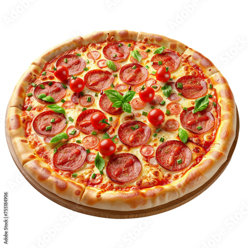 pizza isolated on transparent background - Generative AI 