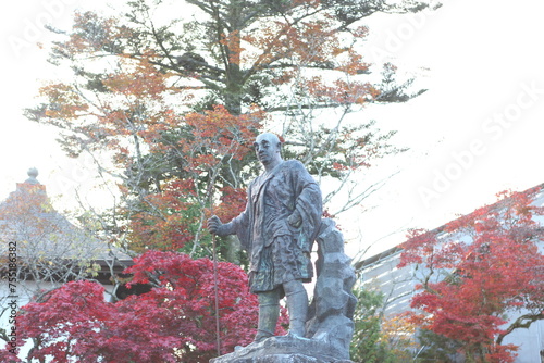 Monk statue in Nikko Japan. High quality photo photo