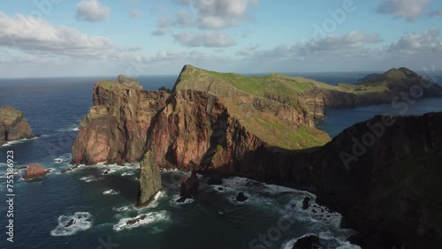 view of the sea from the rocks