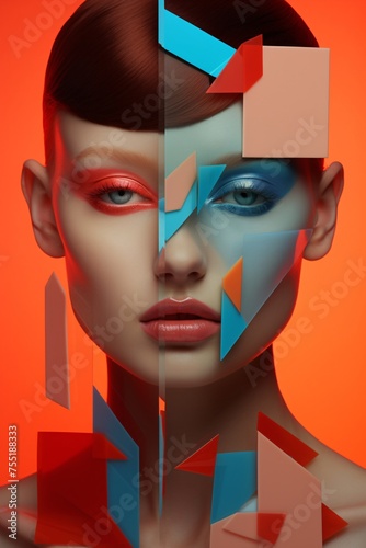 model face with colored shape © IgnacioJulian