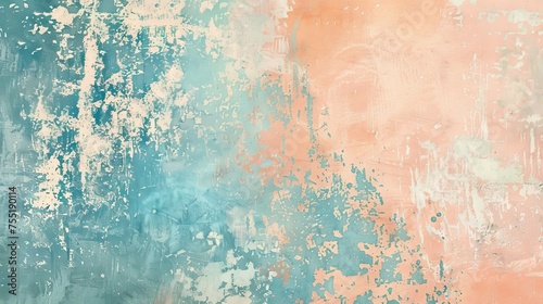 Tranquil powder blue and soft peach textured background, evoking calmness and warmth.