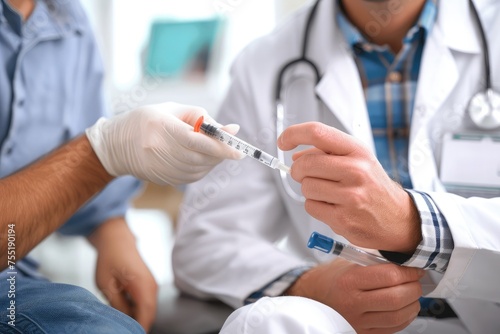 a doctor administering insulin to a diabetic patient, highlighting the importance of diabetes management.