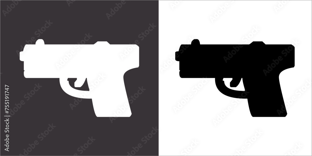 IIlustration Vector graphics of Pistol icon IIlustration Vector graphics of Pistol icon