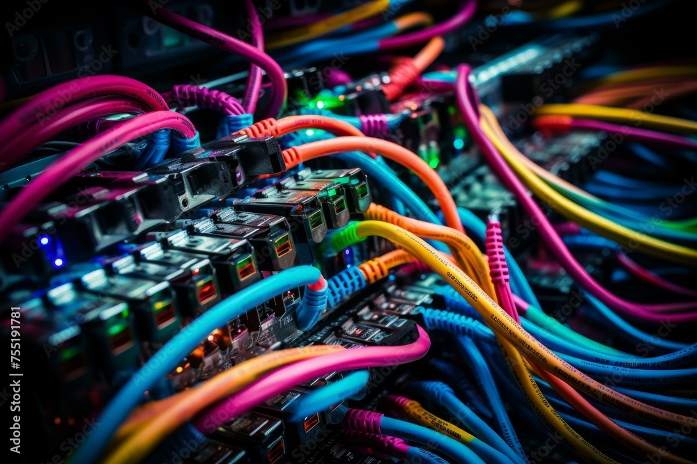 Flexible Server cables. Internet center digital. Generate ai Flexible Server cables. Internet center digital. Generate ai