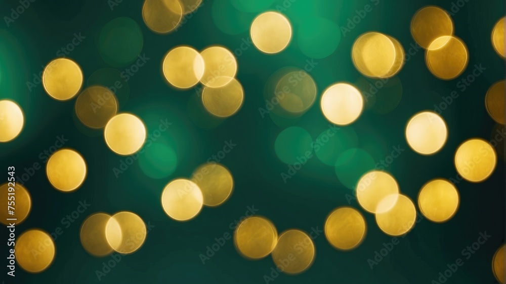 abstract with gold blur bokeh and green background abstract with gold blur bokeh and green background