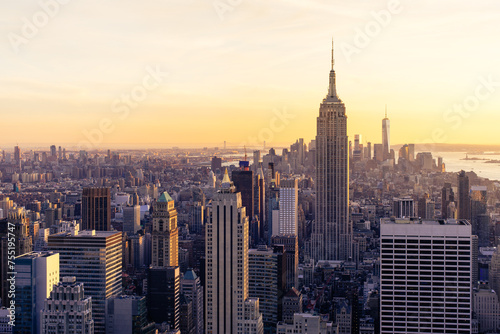 New York City Manhattan midtown aerial panorama view © Farouk