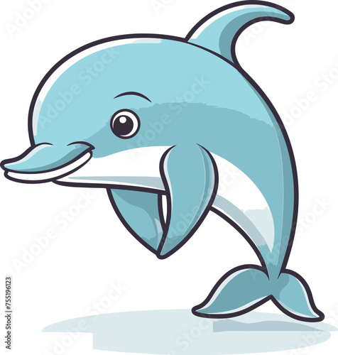 Sublime Seascape Dolphin Vector Design