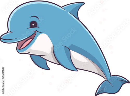 Serendipitous Symphony Dolphin Vector Artwork