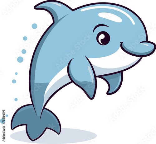 Luminous Lullaby Dolphin Vector Design