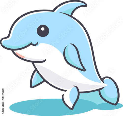 Aquatic Anthem Dolphin Vector Artwork