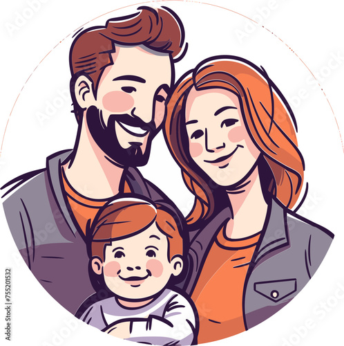 Welcoming Family Vector Illustration Warmly Welcoming Unity