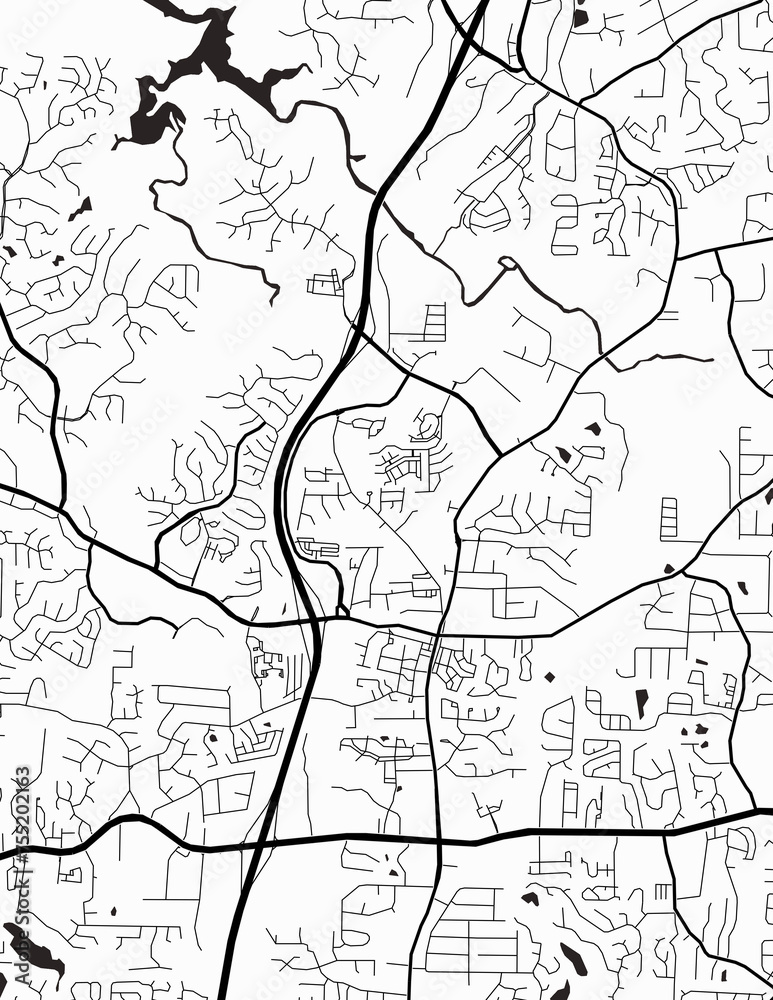 Fototapeta premium Woodstock Georgia City Map