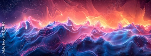 A digital artwork showcasing a vibrant violet fire against a cloudy sky