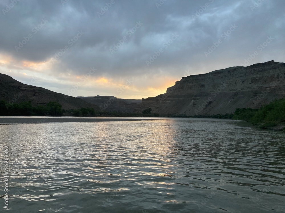 Amazing Sunset on the Green River while Rafting Desolation Canyon