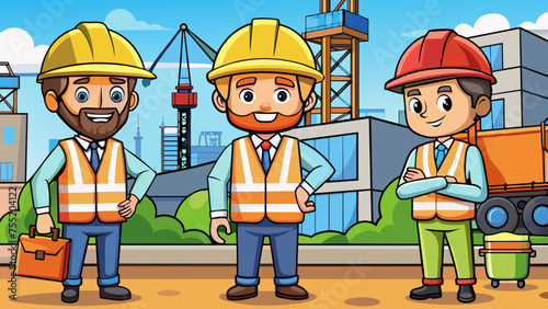 illustration of a builders