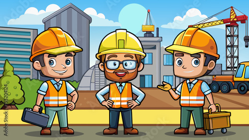 illustration of a builders