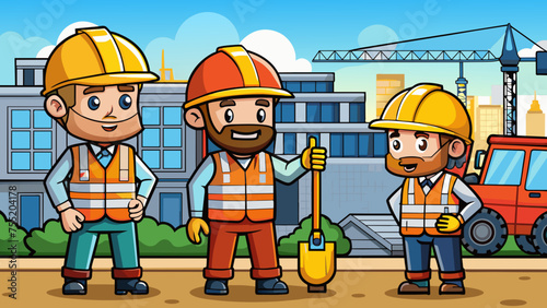 illustration of a builders