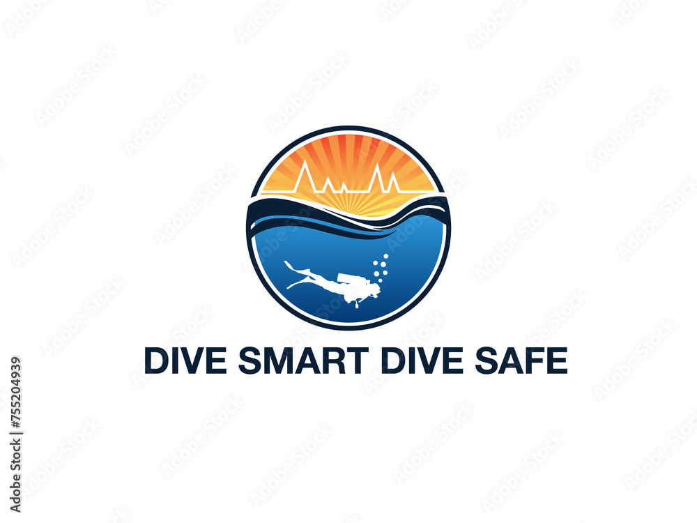 Diving logo design
