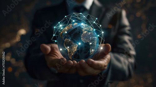 The concept of work in the global network of connections of the world.