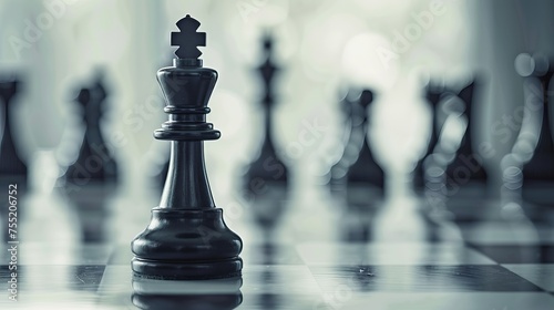 Chess business concept, Leadership in business is akin to being a skilled chess player, able to navigate complex situations and guide their team towards victory. 