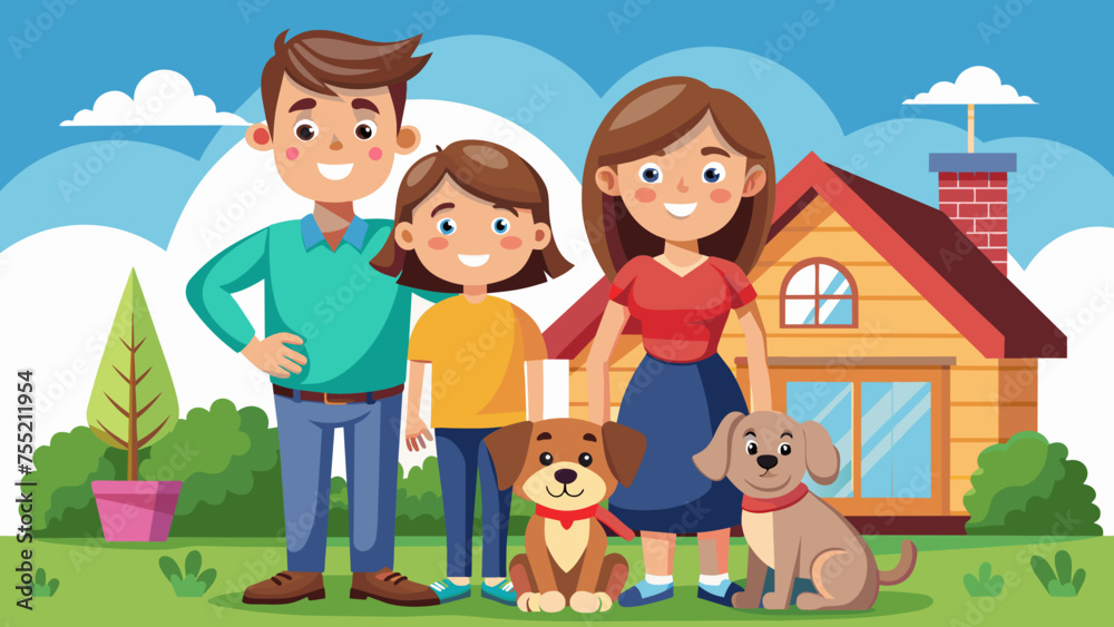 illustration of a happy family illustration of a happy family