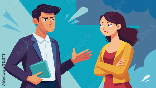 unhappy family vector illustration