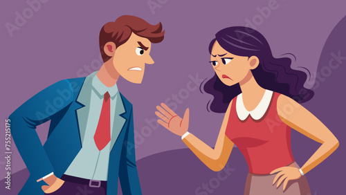 unhappy family vector illustration
