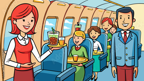 illustration of a flight attendant