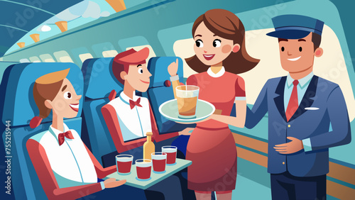 illustration of a flight attendant