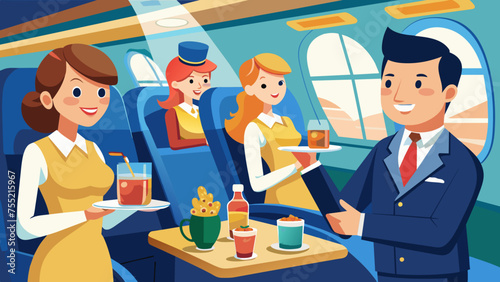 illustration of a flight attendant