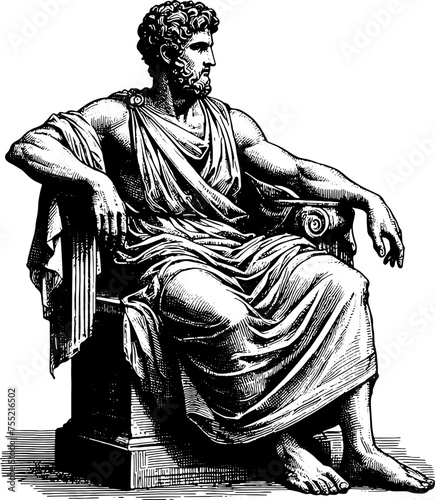 Sitting Ancient Greek Man