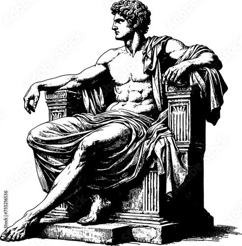 Sitting Ancient Greek Man
