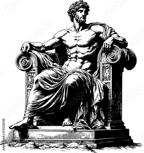 Sitting Ancient Greek Man