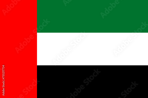 United Arab Emirates vector flag in official colors and 3:2 aspect ratio.